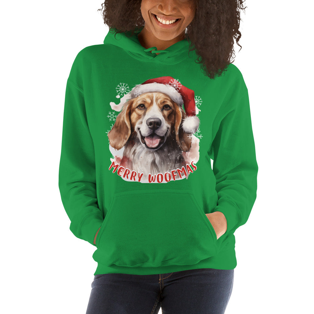 Unisex Hoodie Beagle - Merry Woofmas