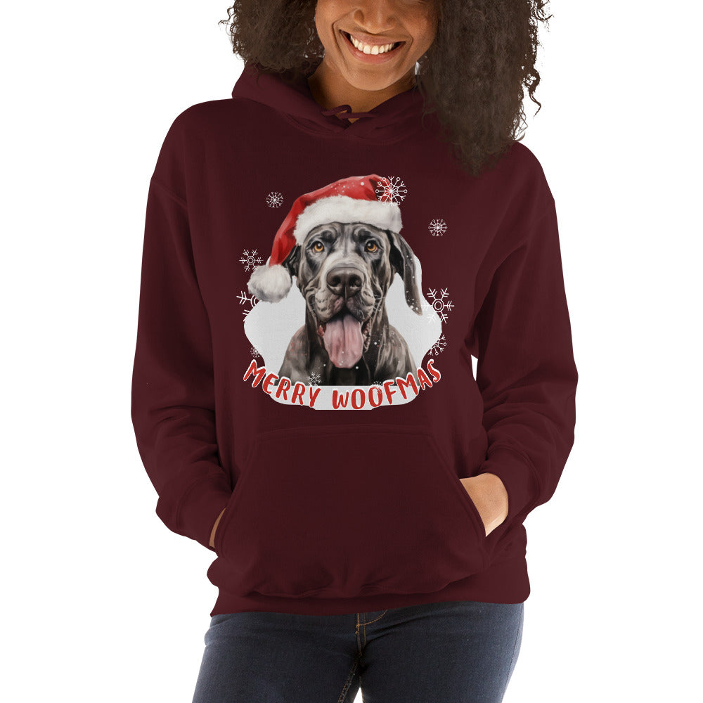 Unisex Hoodie Great Dane - Merry Woofmas