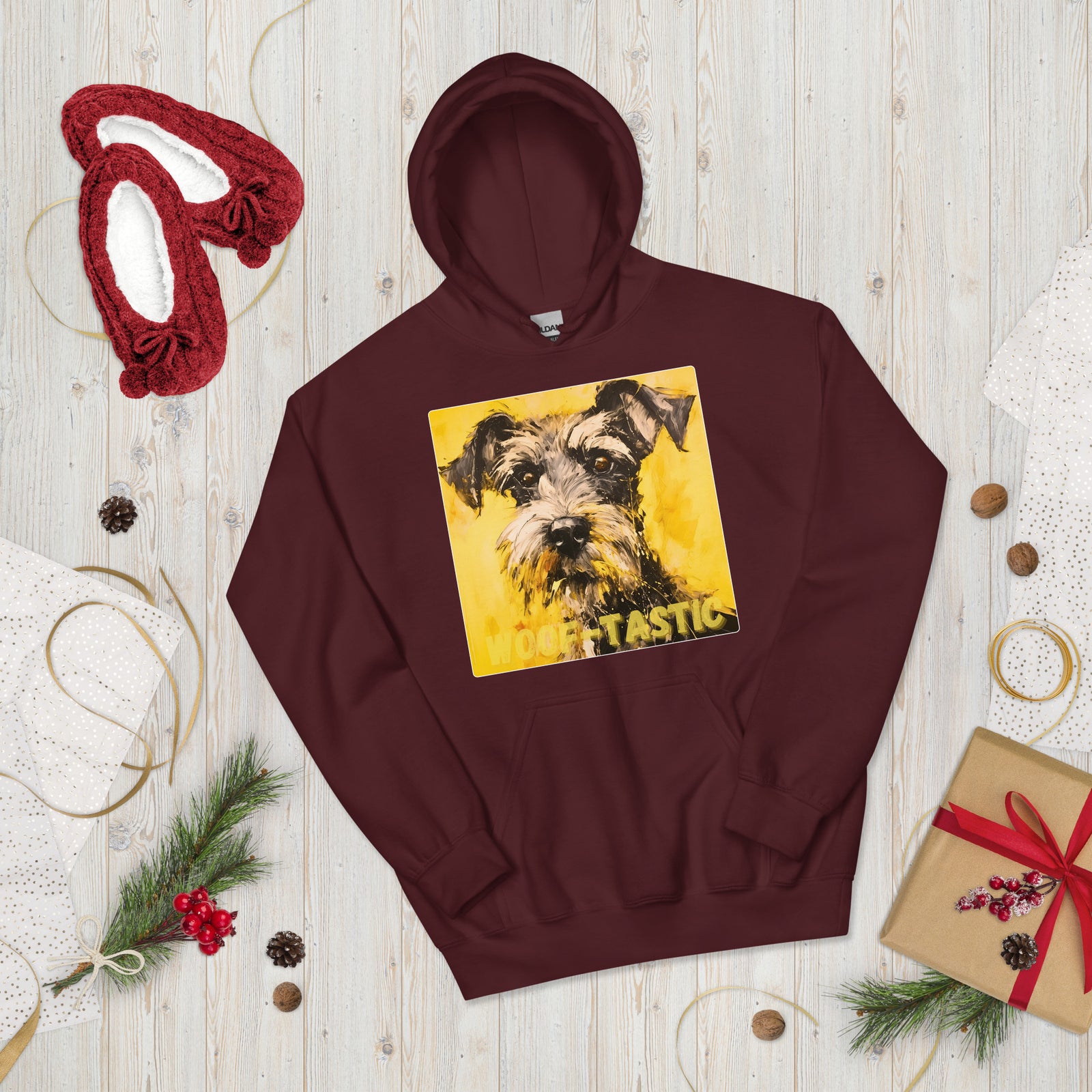 Unisex Hoodie, Woof-tastic Miniature Schnauzer
