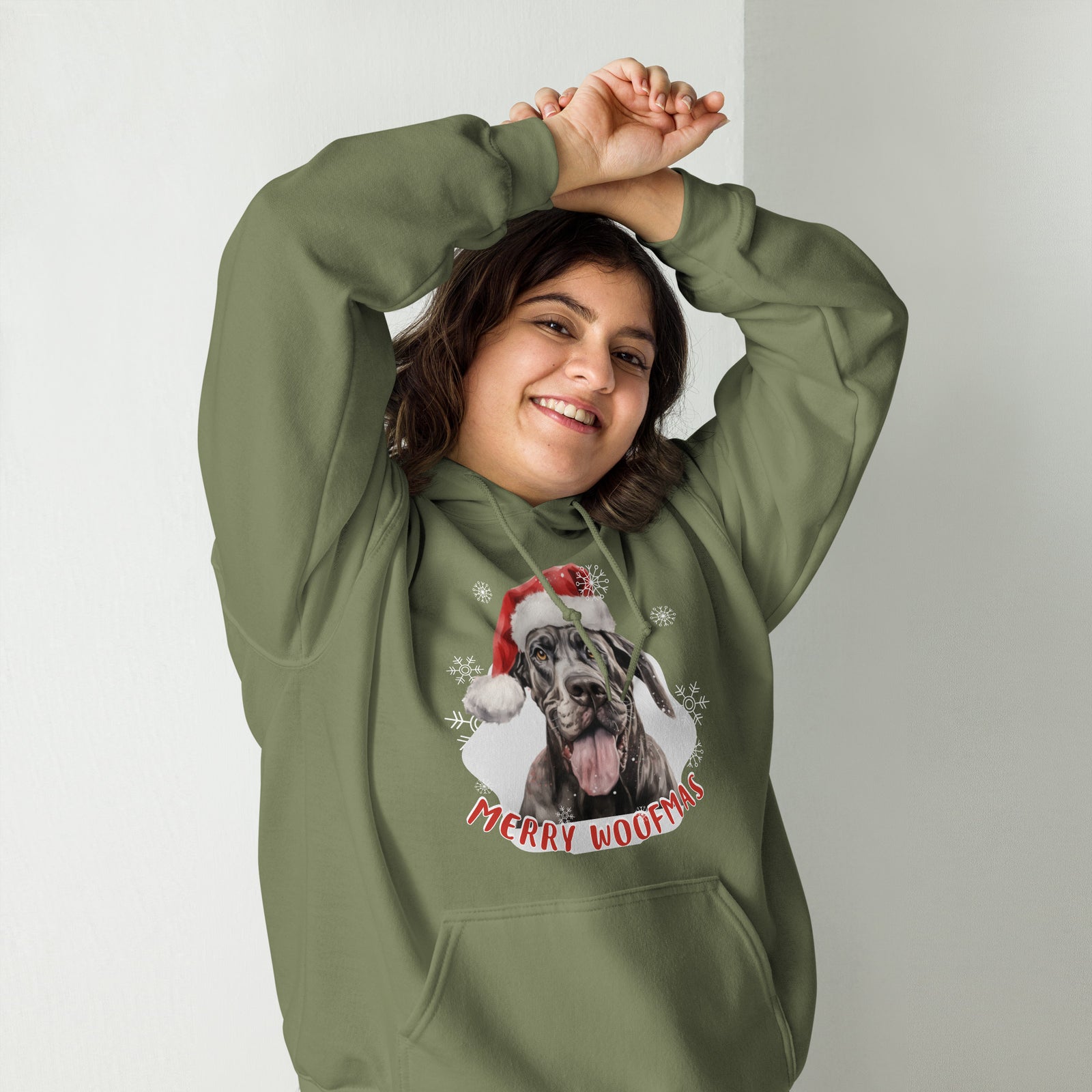 Unisex Hoodie Great Dane - Merry Woofmas