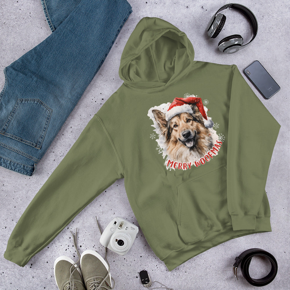 Unisex Hoodie German Shepperd - Merry Woofmas