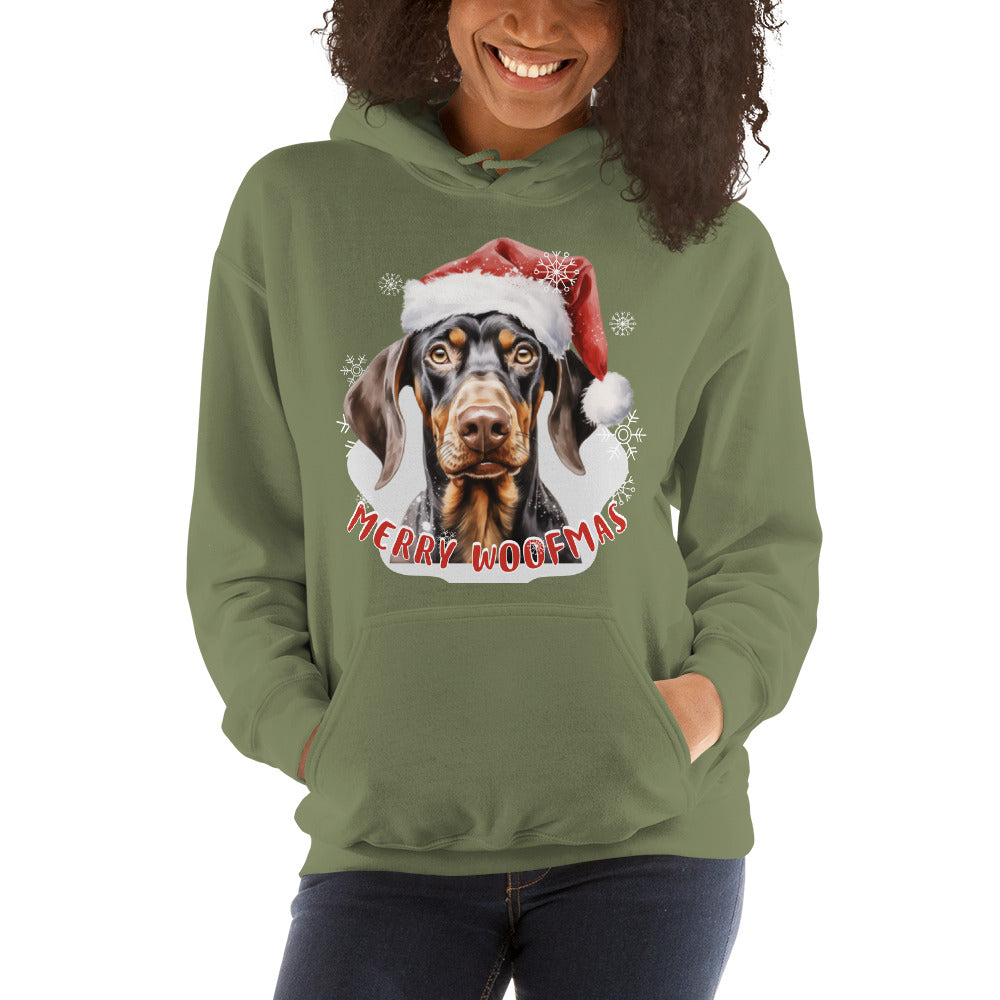 Unisex Hoodie Doberman - Merry Woofmas