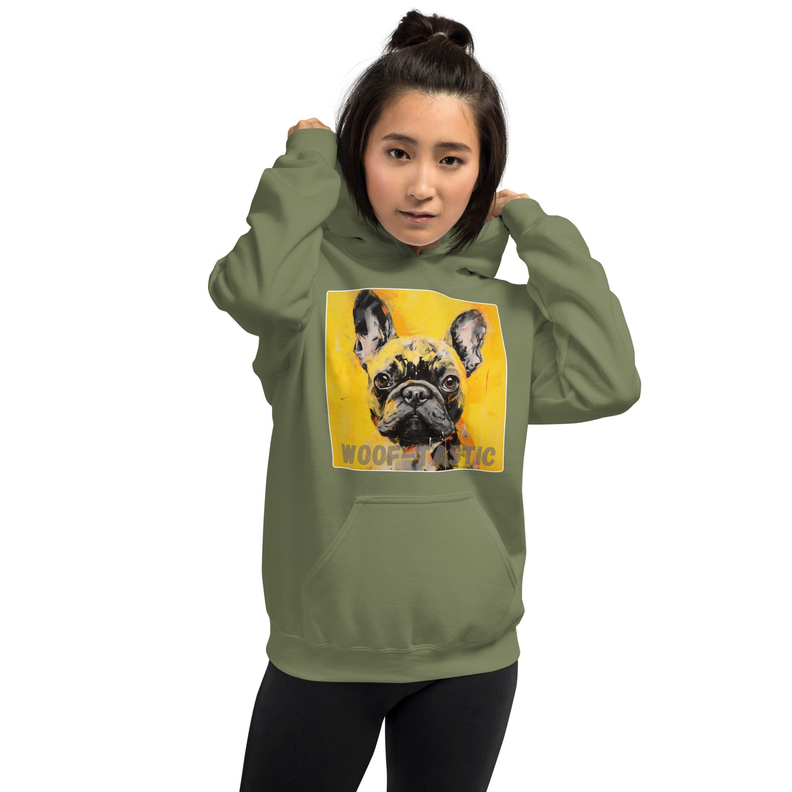 Unisex Hoodie, Woof-tastic French Bulldog