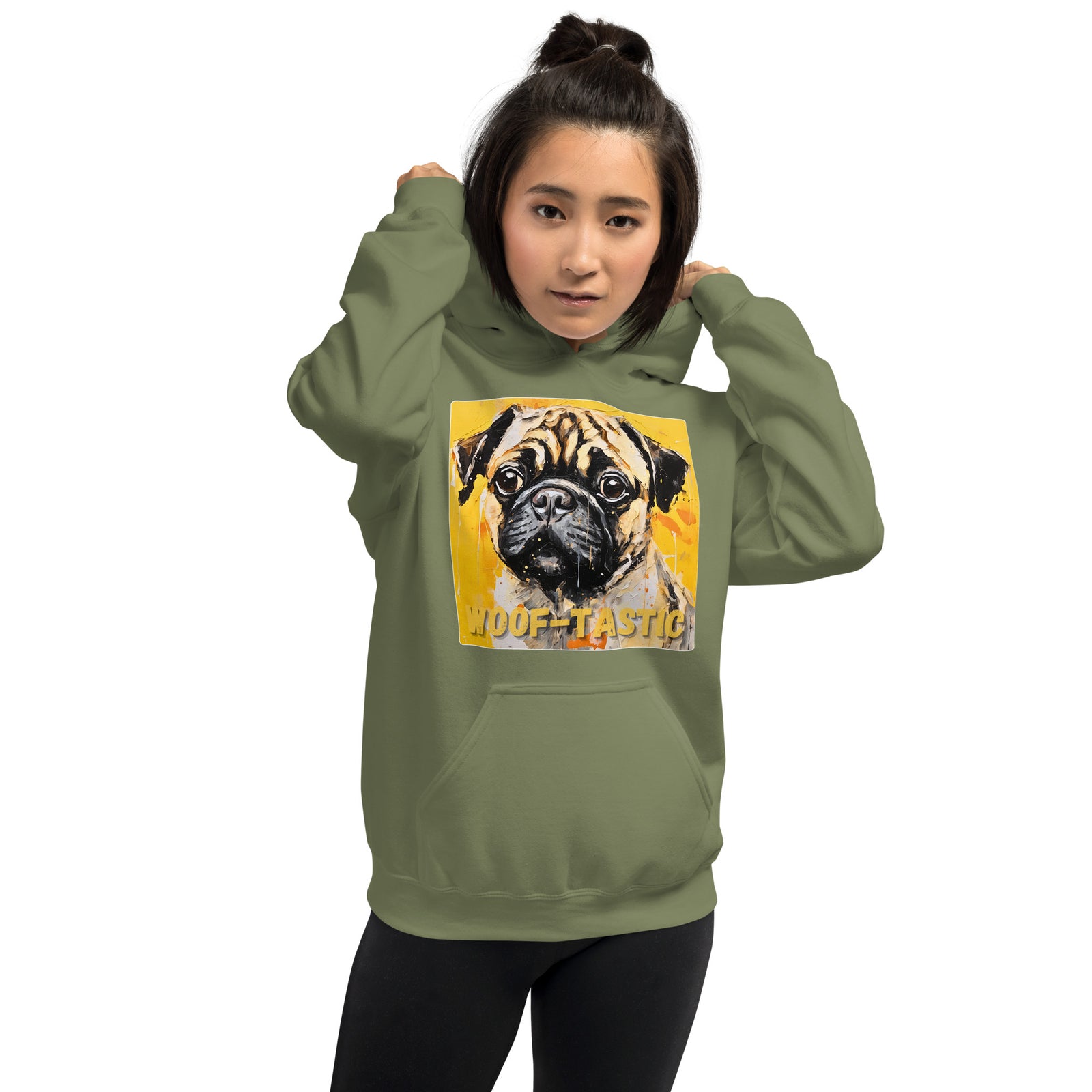 Unisex Hoodie, Woof-tastic Pug