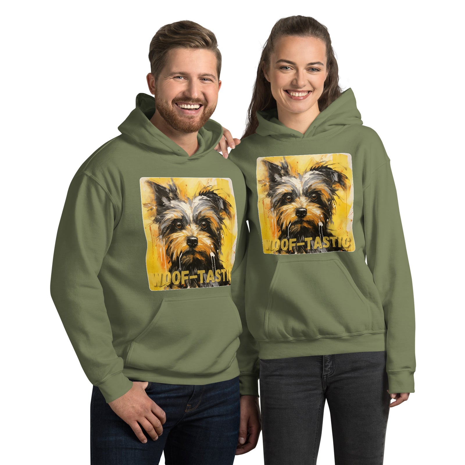 Unisex Hoodie, Woof-tastic Yorkshire Terrier