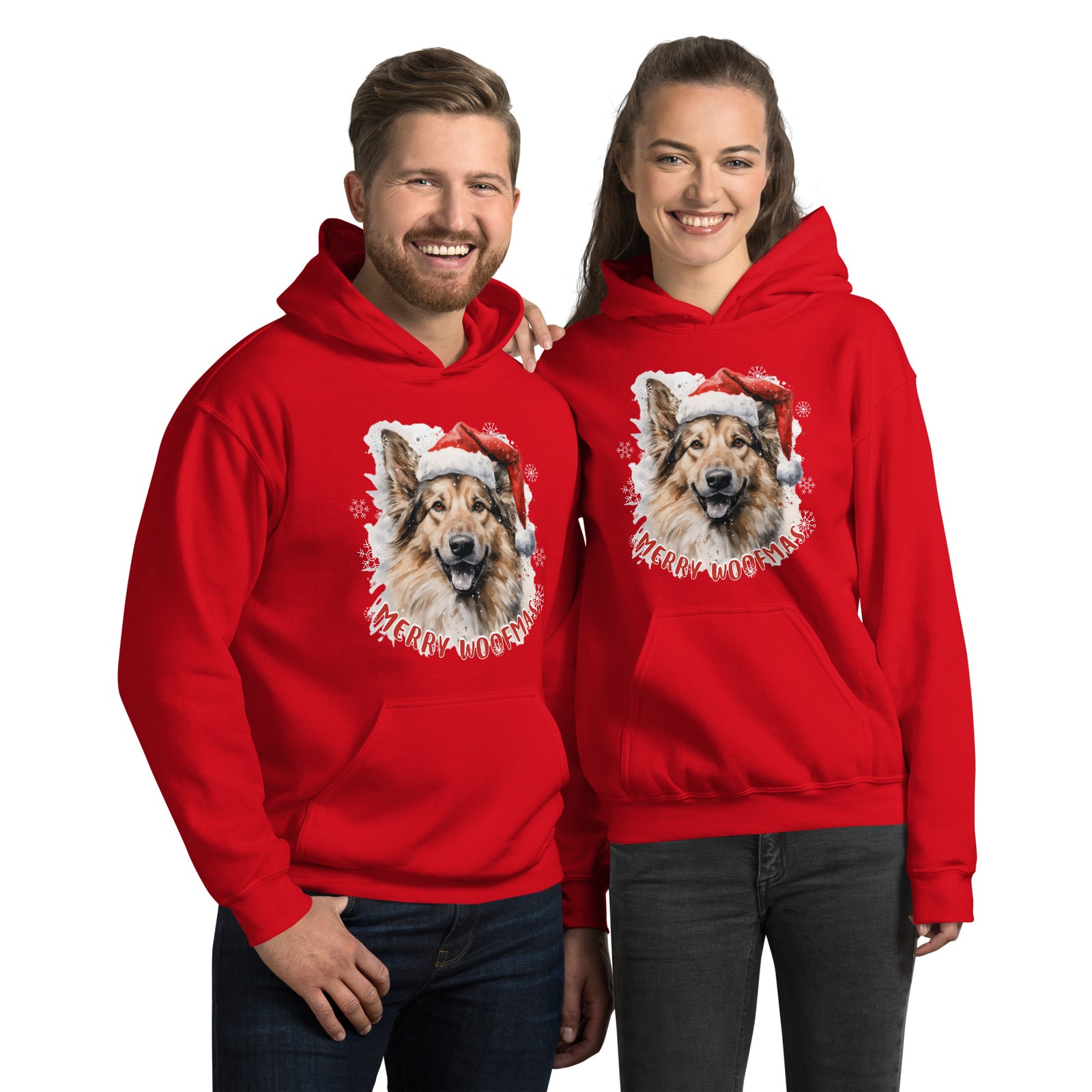 Unisex Hoodie German Shepperd - Merry Woofmas