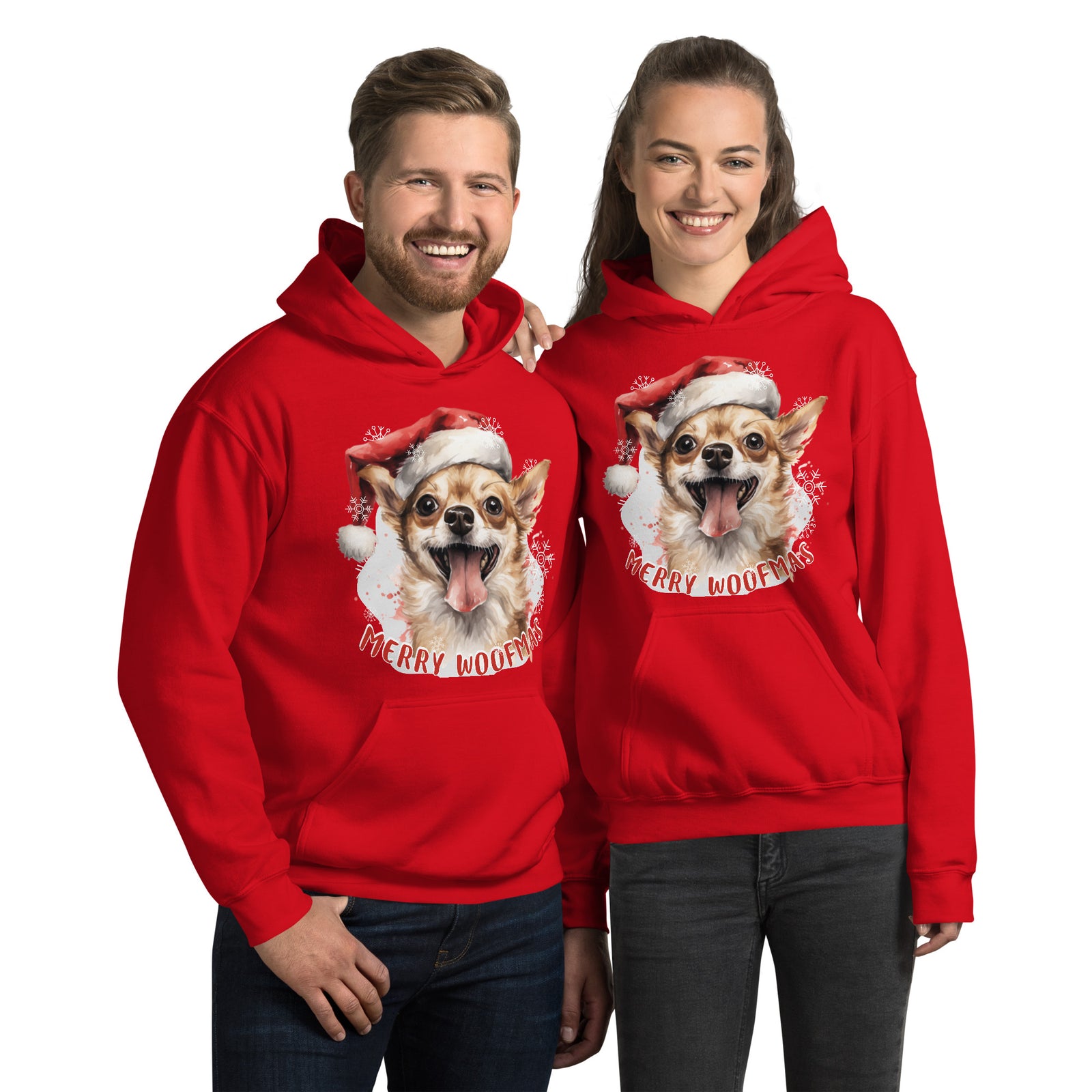 Unisex Hoodie Chihuahua - Merry Woofmas