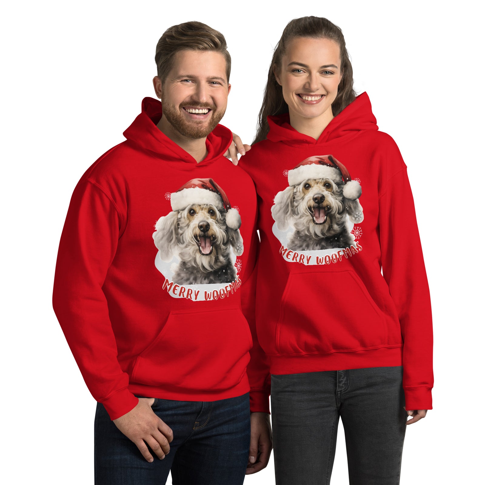 Unisex Hoodie Poodle - Merry Woofmas