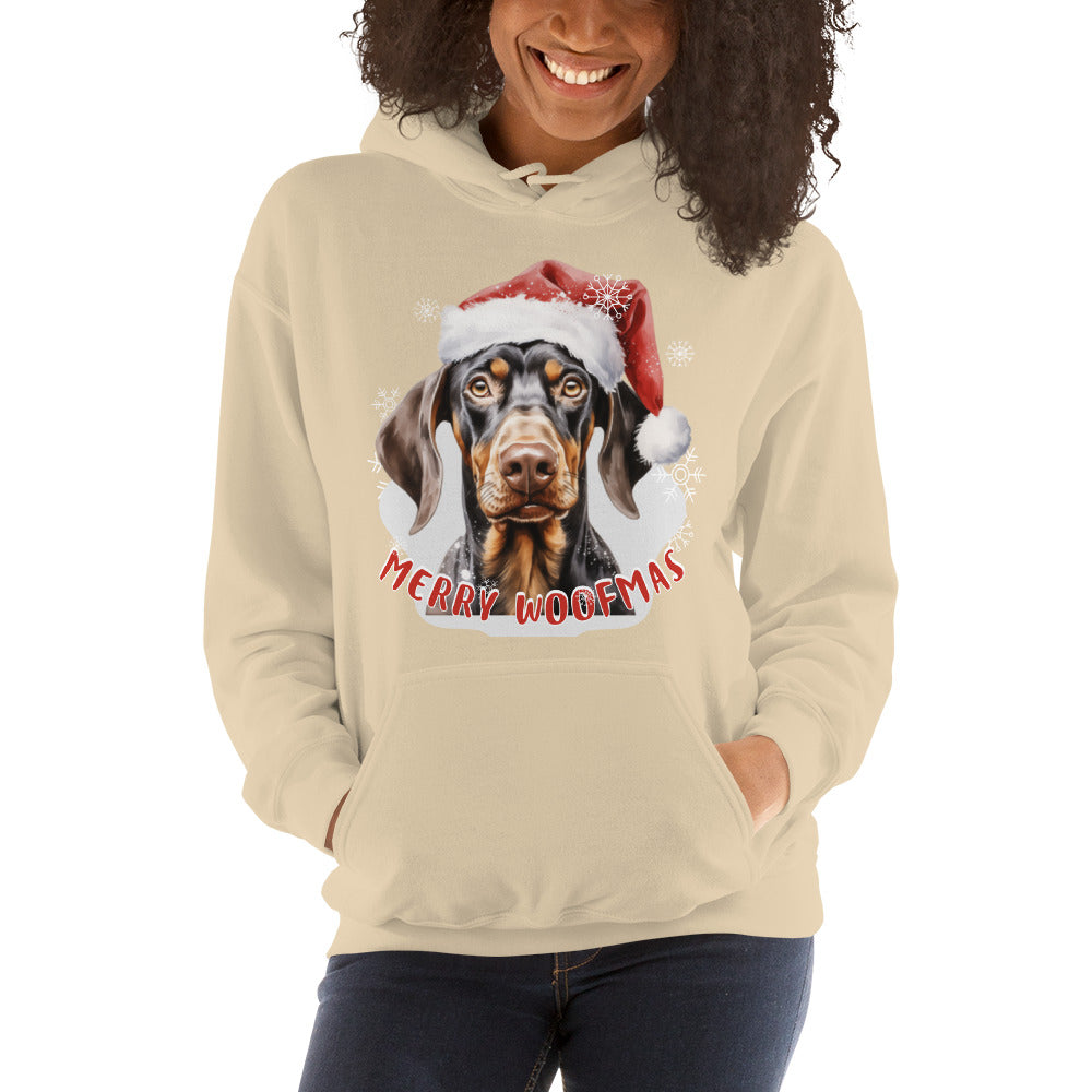 Unisex Hoodie Doberman - Merry Woofmas