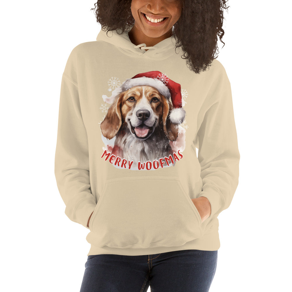 Unisex Hoodie Beagle - Merry Woofmas