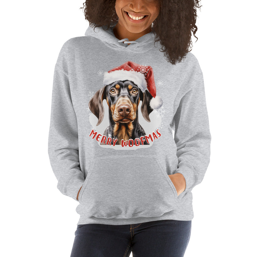 Unisex Hoodie Doberman - Merry Woofmas