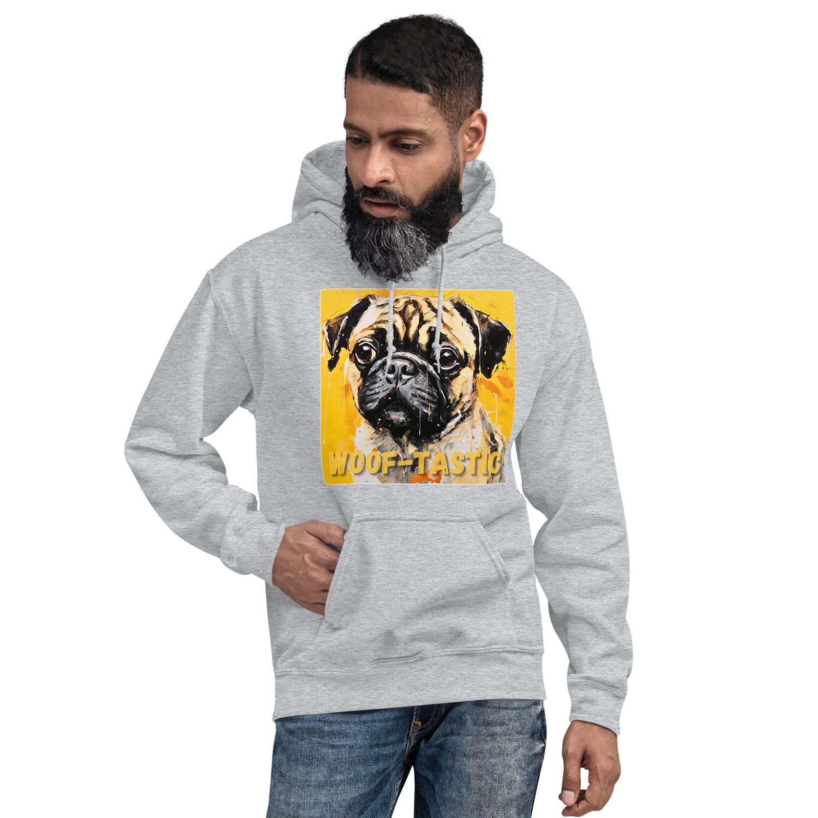 Unisex Hoodie, Woof-tastic Pug