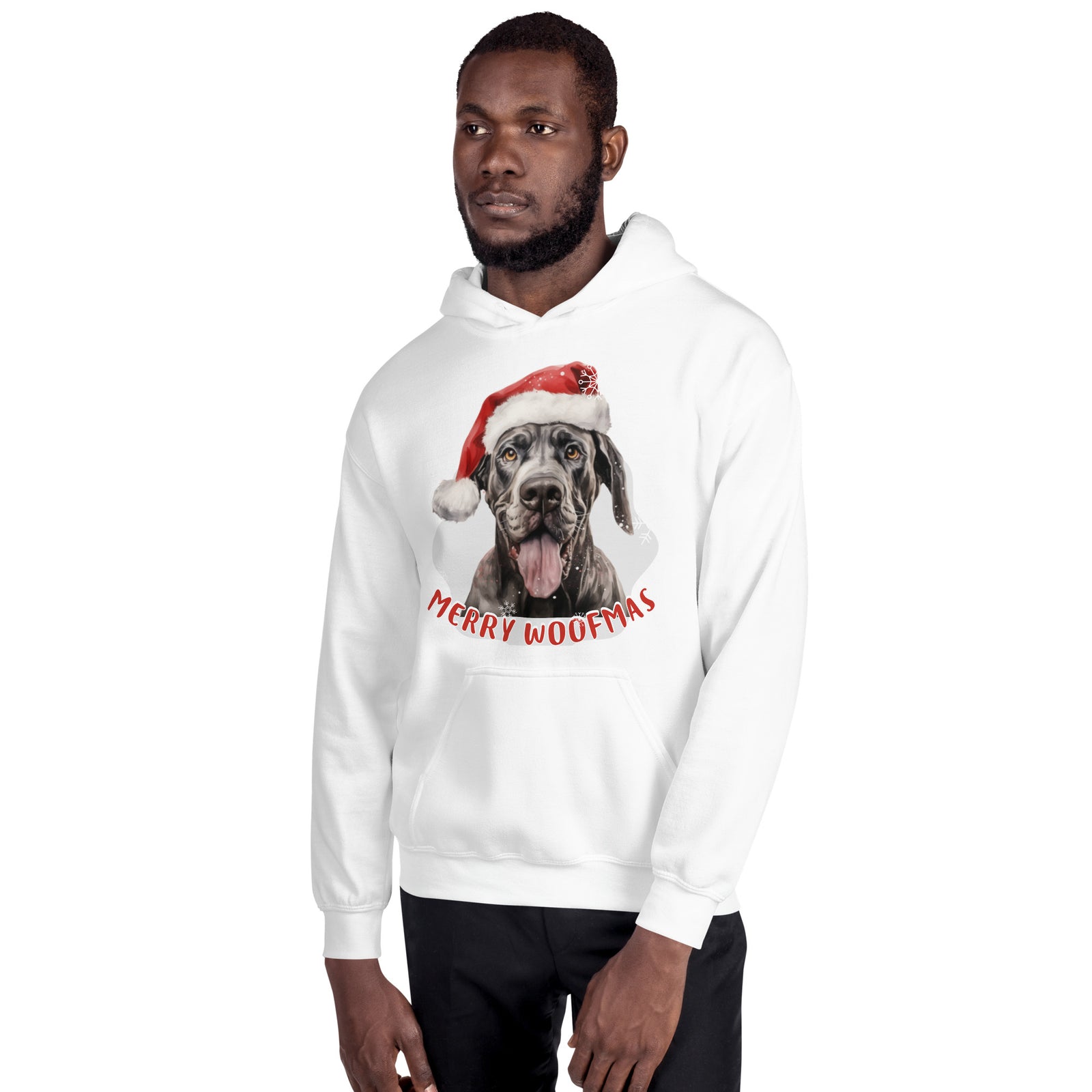 Unisex Hoodie Great Dane - Merry Woofmas