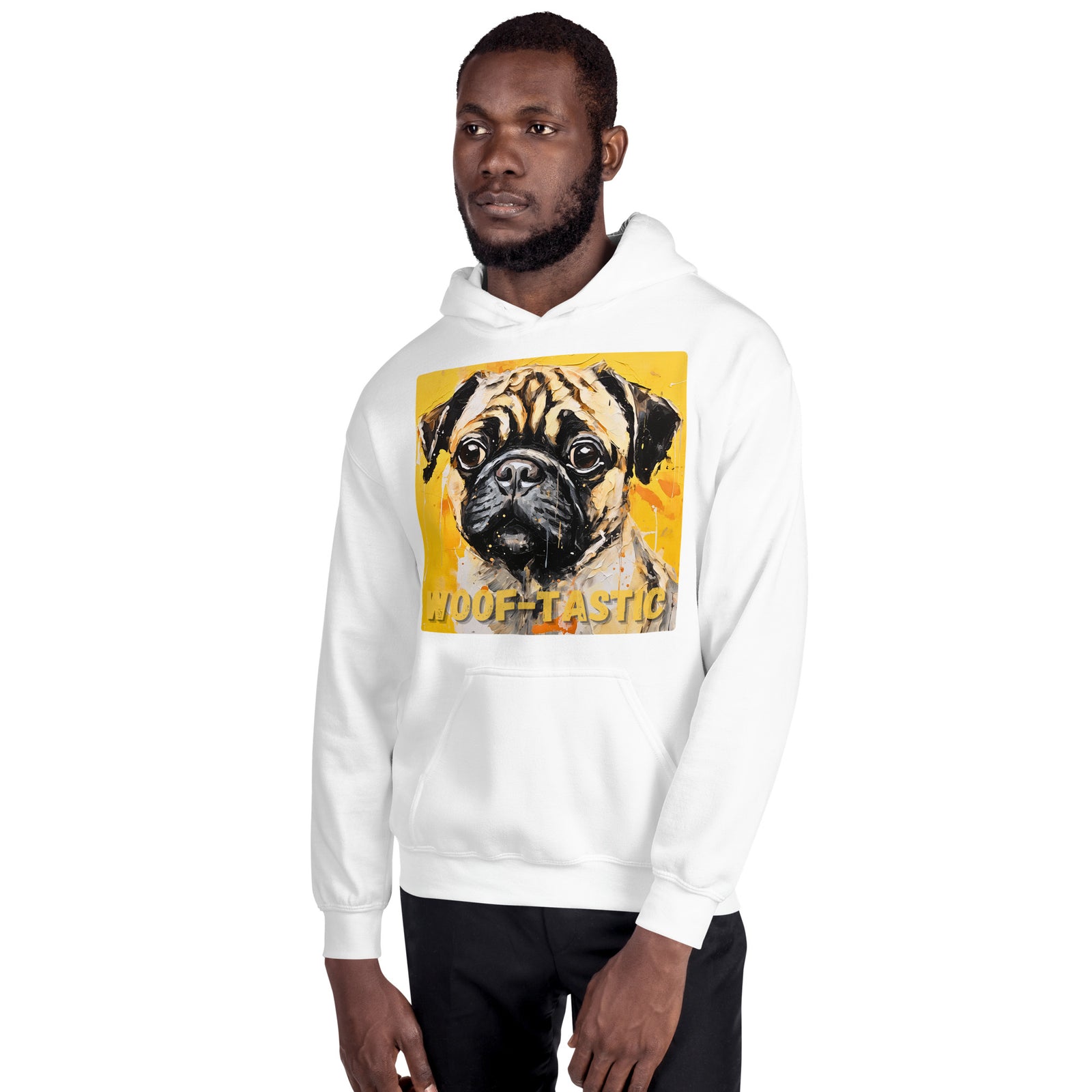 Unisex Hoodie, Woof-tastic Pug