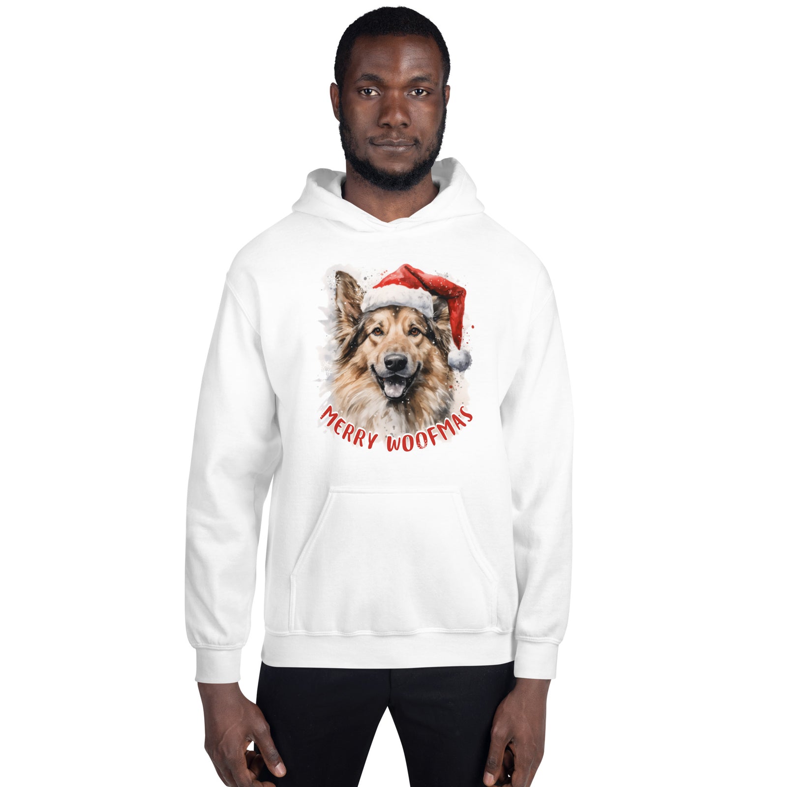 Unisex Hoodie German Shepperd - Merry Woofmas