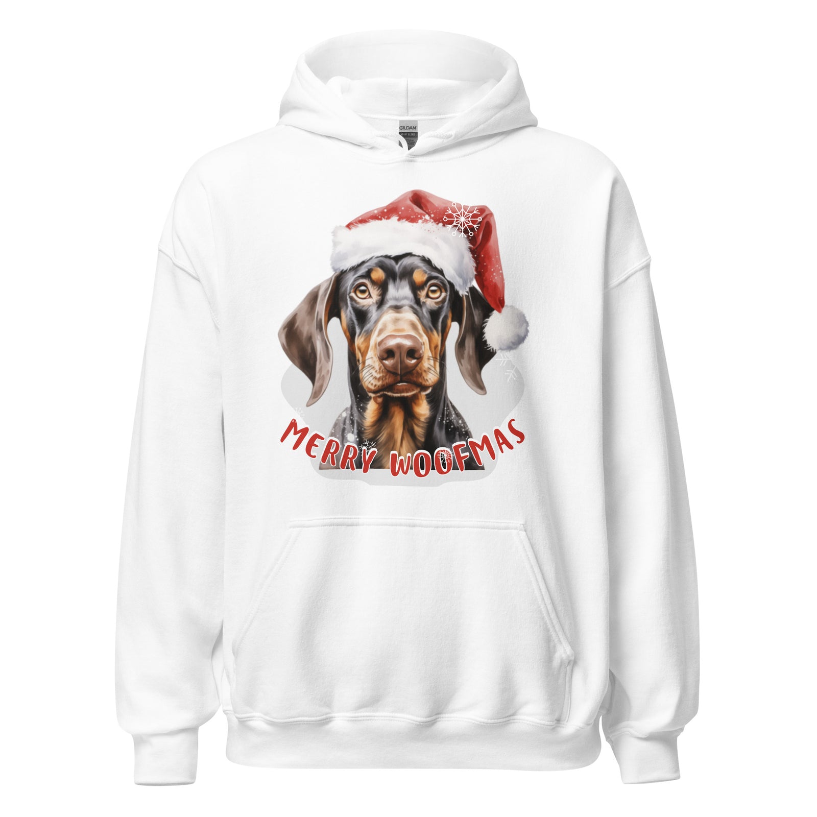 Unisex Hoodie Doberman - Merry Woofmas