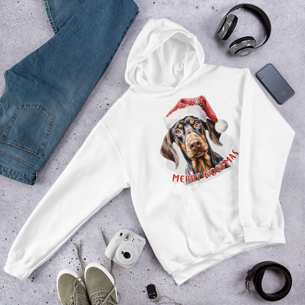 Unisex Hoodie Doberman - Merry Woofmas