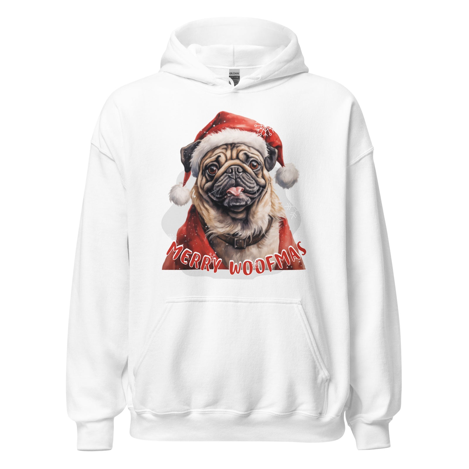 Unisex Hoodie Pug - Merry Woofmas
