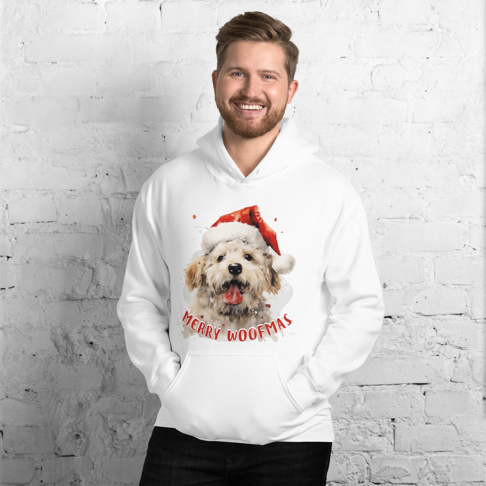Unisex Hoodie Bichon Frise - Merry Woofmas