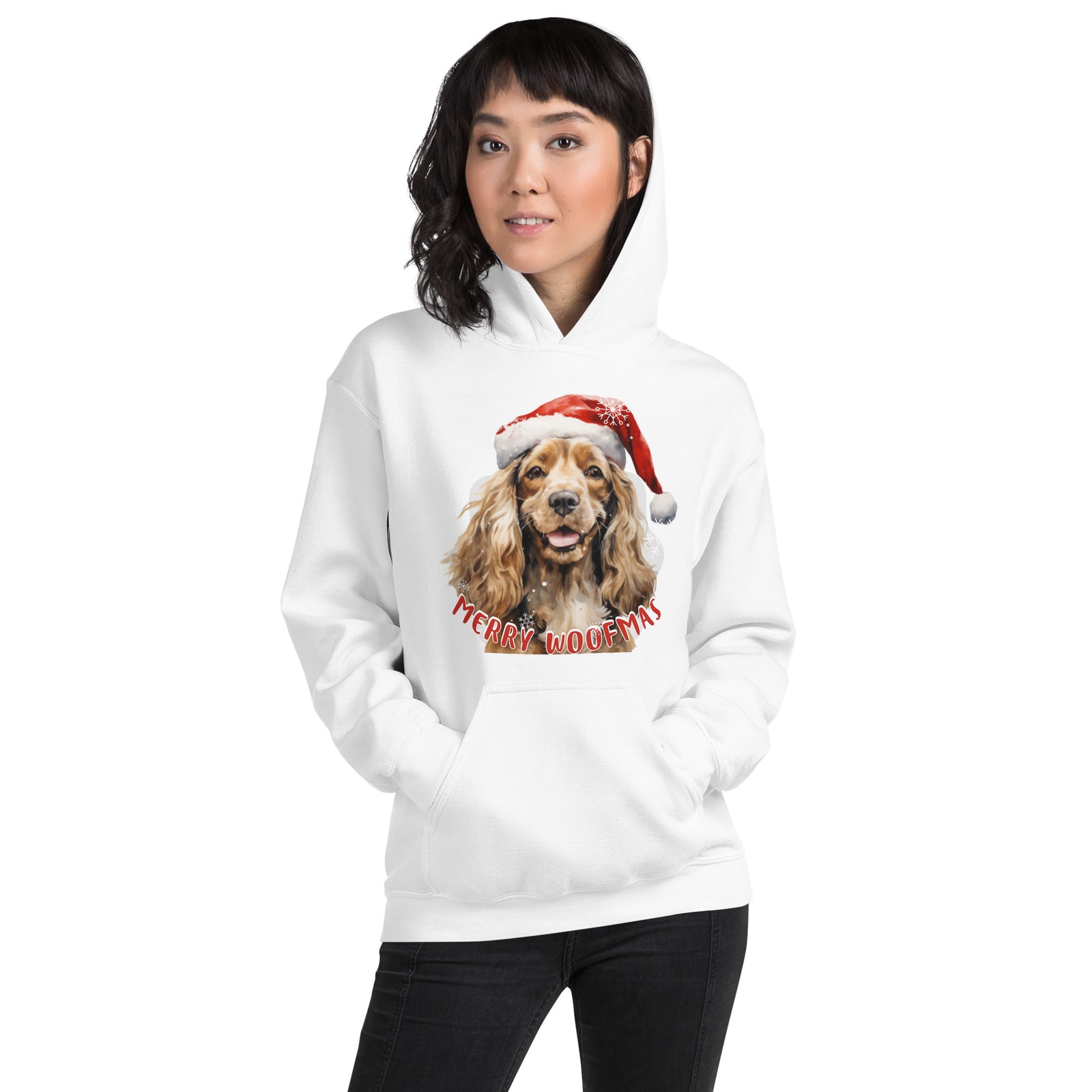 Unisex Hoodie Cocker Spaniel - Merry Woofmas