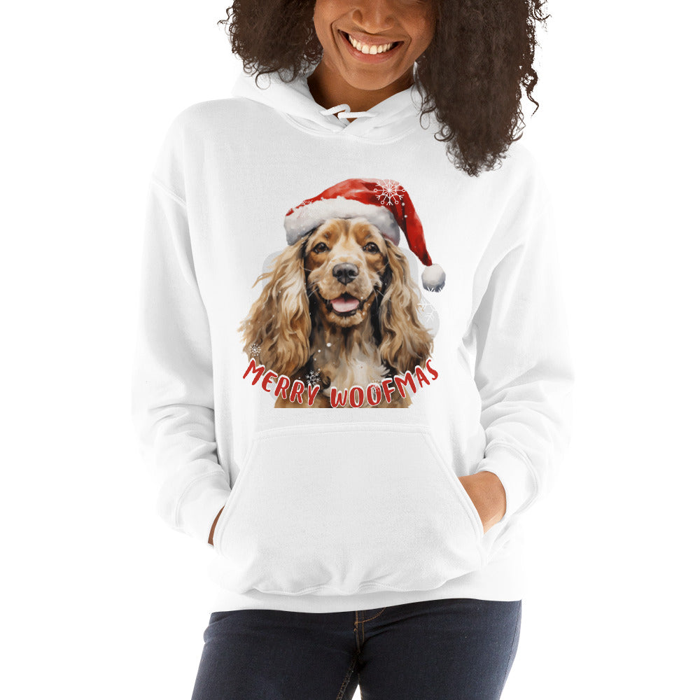 Unisex Hoodie Cocker Spaniel - Merry Woofmas