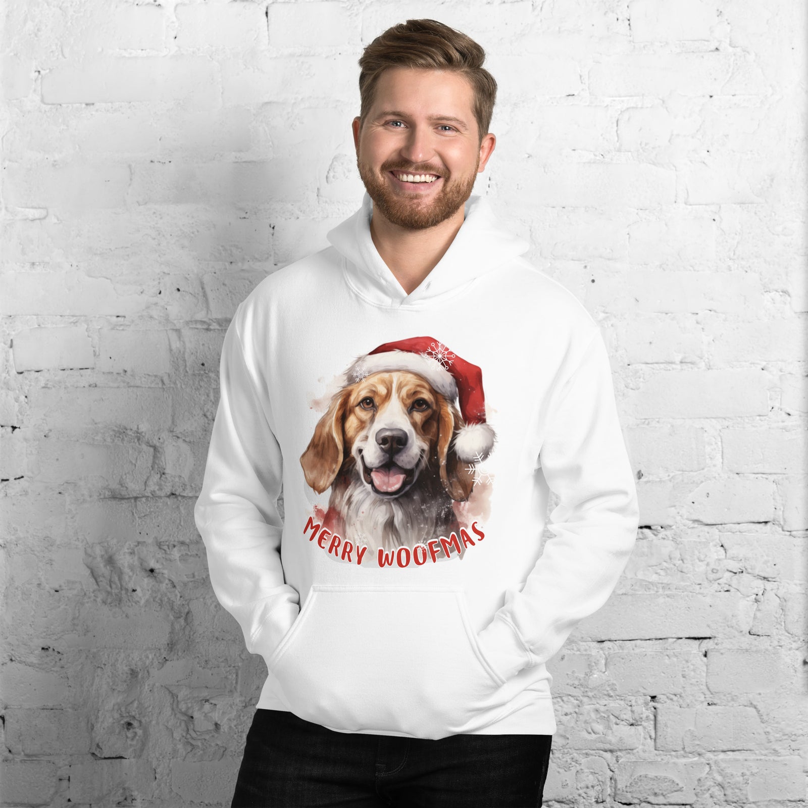 Unisex Hoodie Beagle - Merry Woofmas