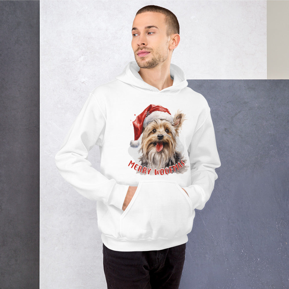 Unisex Hoodie Yorkshire Terrier - Merry Woofmas