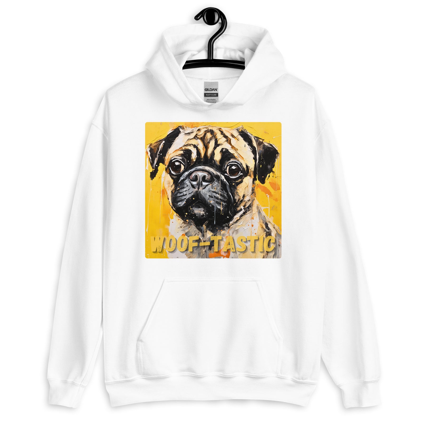 Unisex Hoodie, Woof-tastic Pug