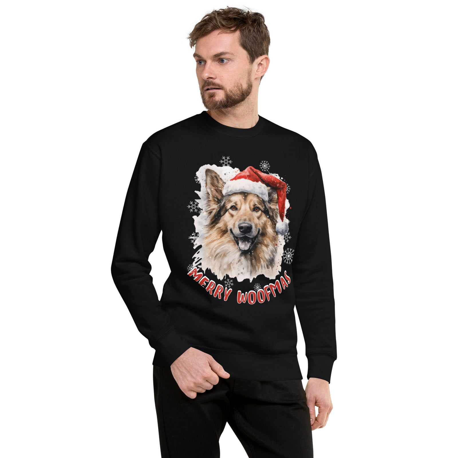 Unisex Premium Sweatshirt German Shepherd - Merry Woofmas