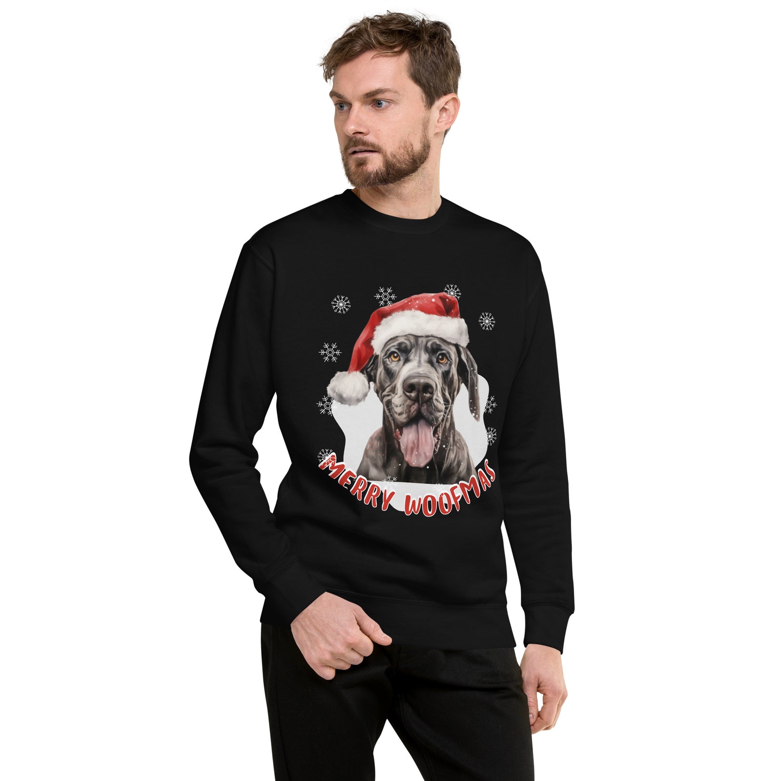 Unisex Premium Sweatshirt Great Dane - Merry Woofmas