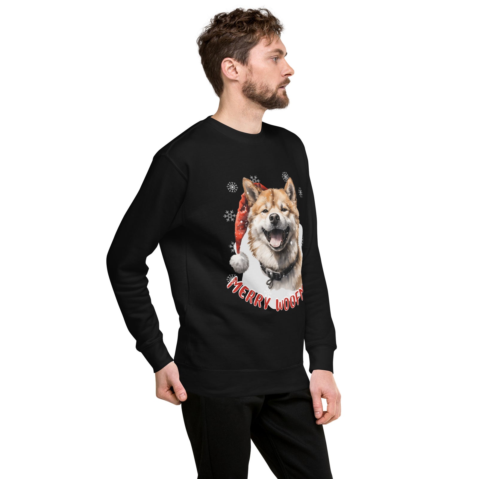 Unisex Premium Sweatshirt Akita - Merry Woofmas