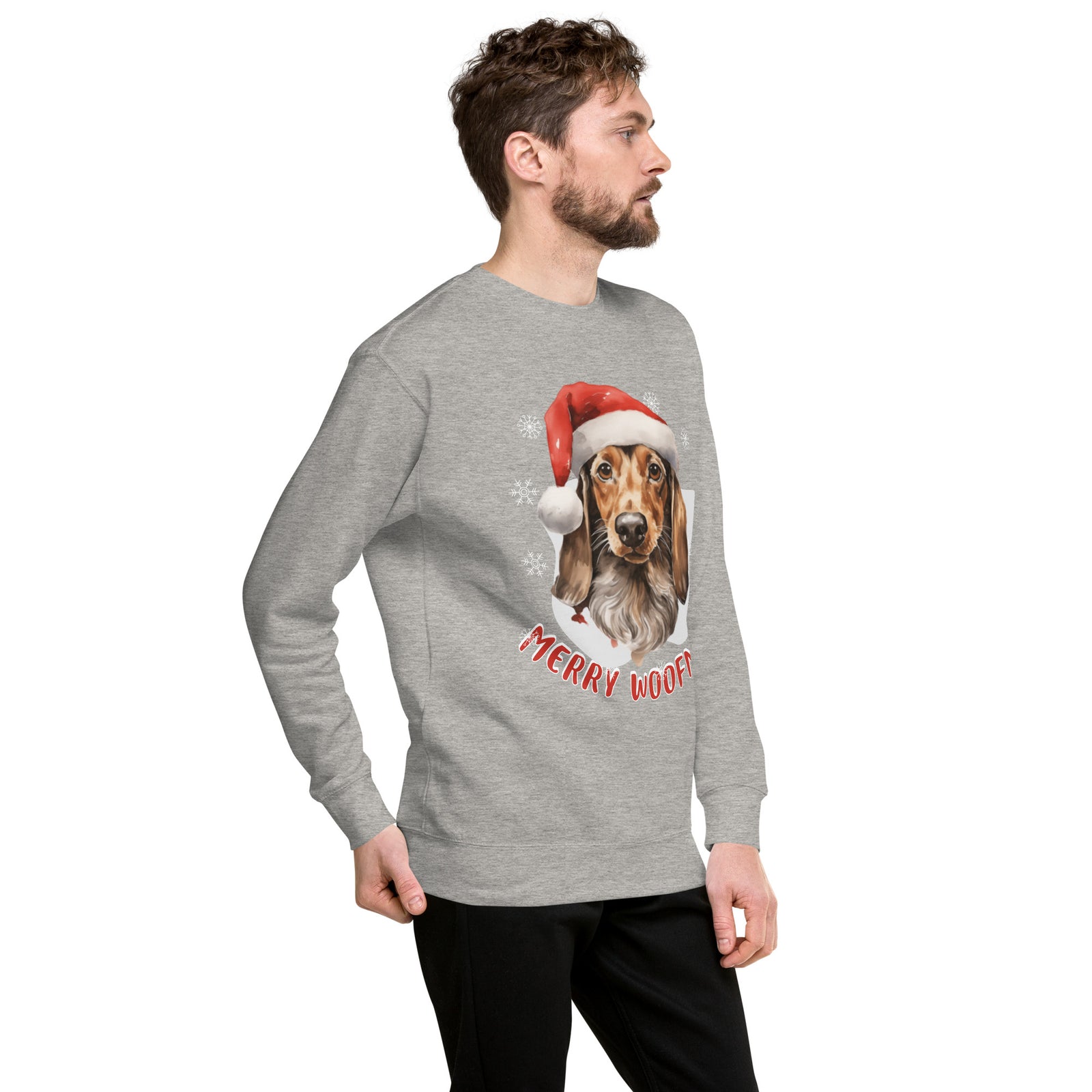 Unisex Premium Sweatshirt Danchshund - Merry Woofmas