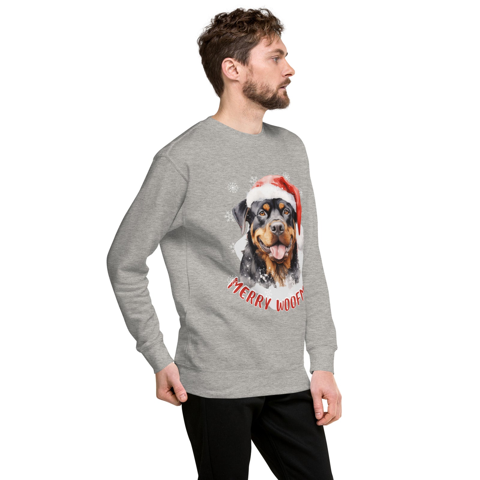 Unisex Premium Sweatshirt Rottweiler - Merry Woofmas