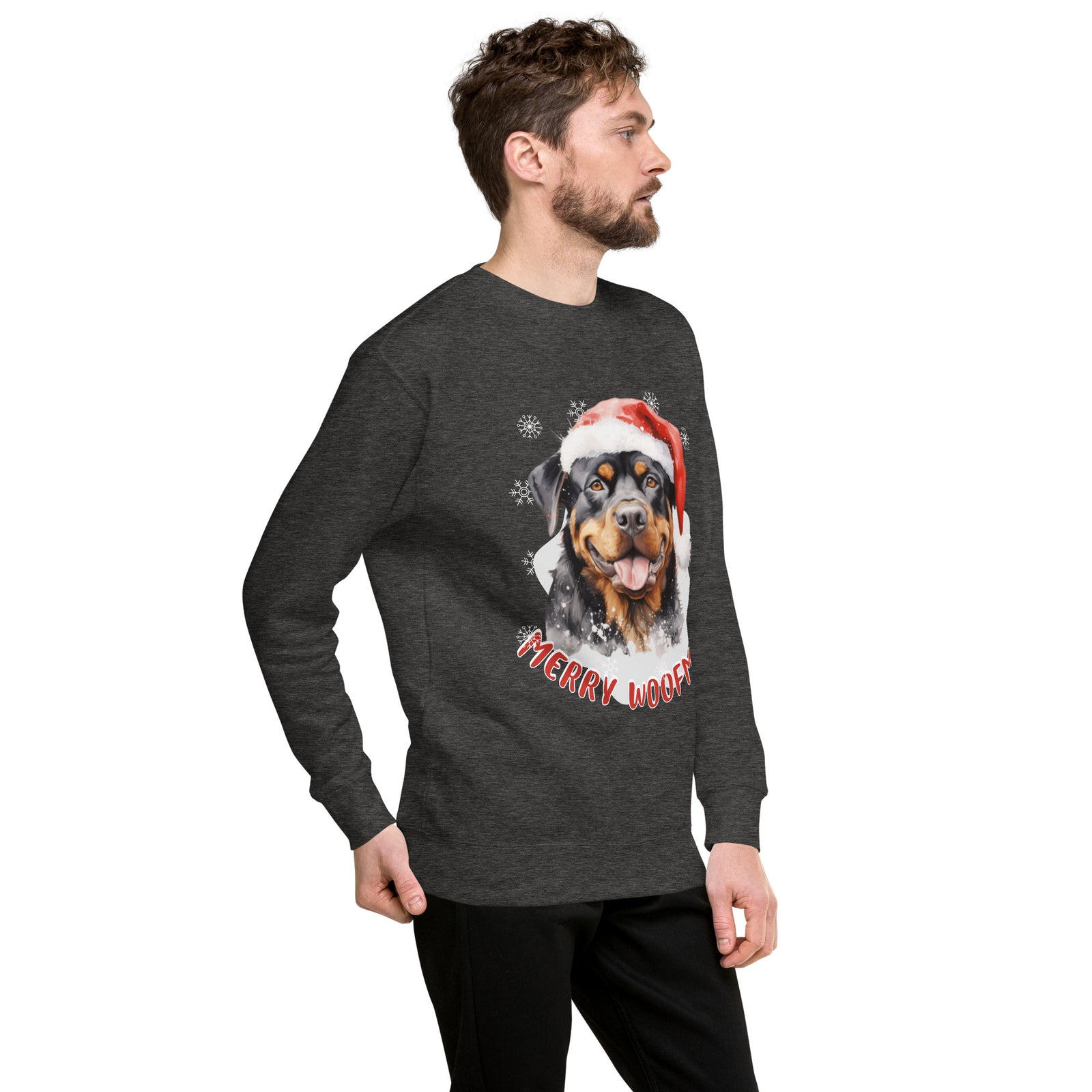 Unisex Premium Sweatshirt Rottweiler - Merry Woofmas