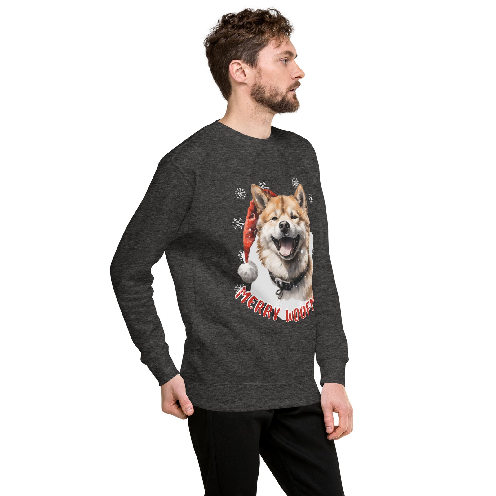 Unisex Premium Sweatshirt Akita - Merry Woofmas