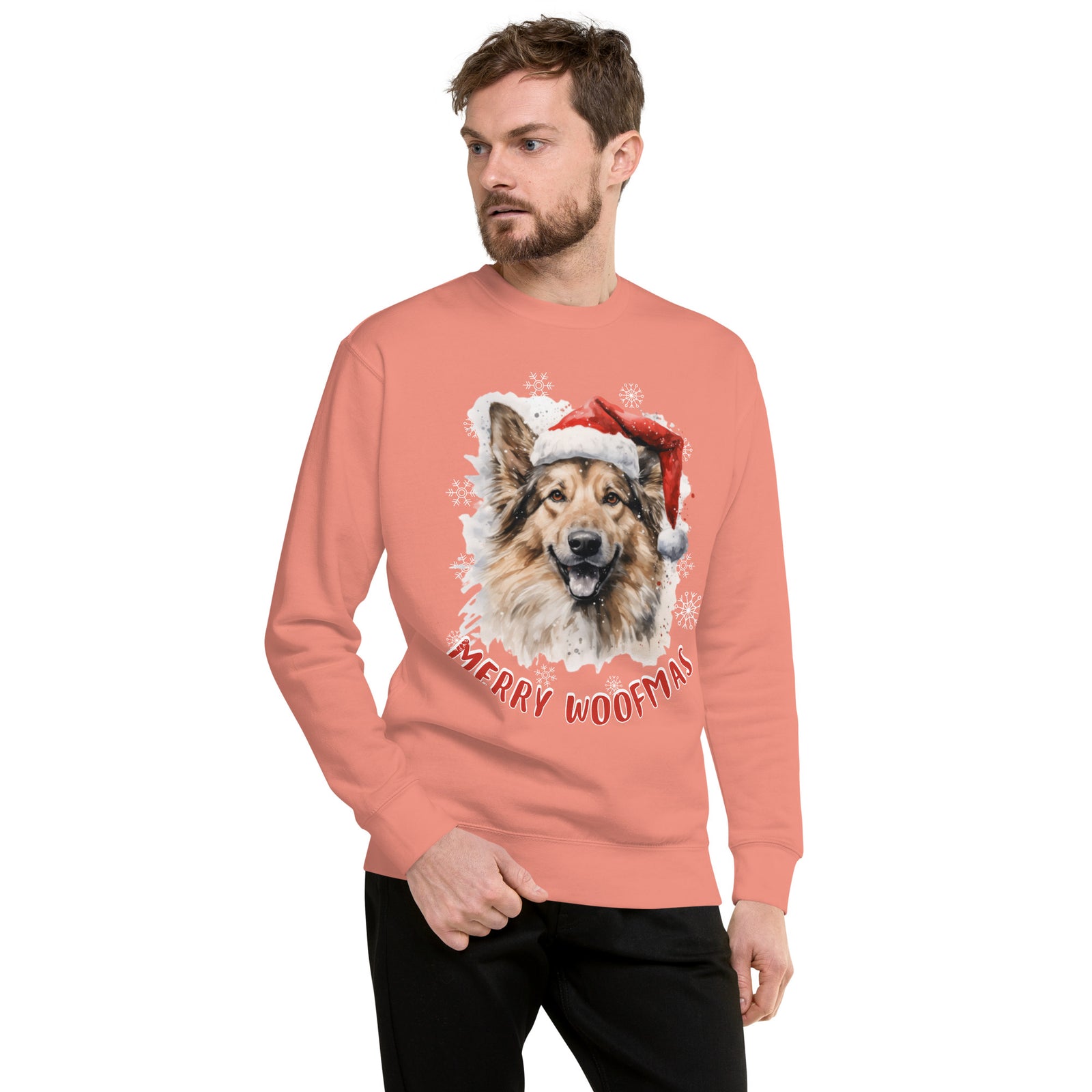 Unisex Premium Sweatshirt German Shepherd - Merry Woofmas