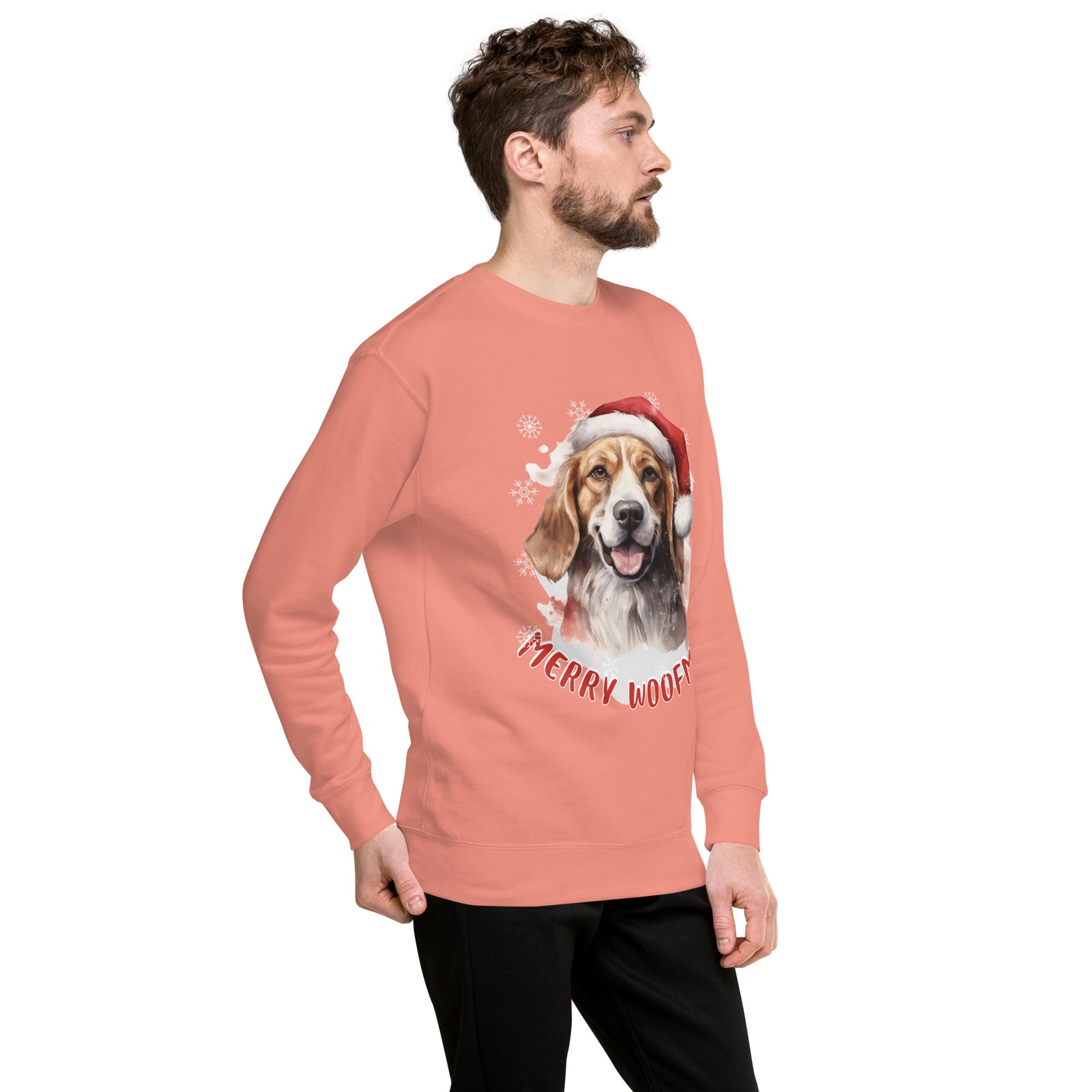 Unisex Premium Sweatshirt Beagle - Merry Woofmas