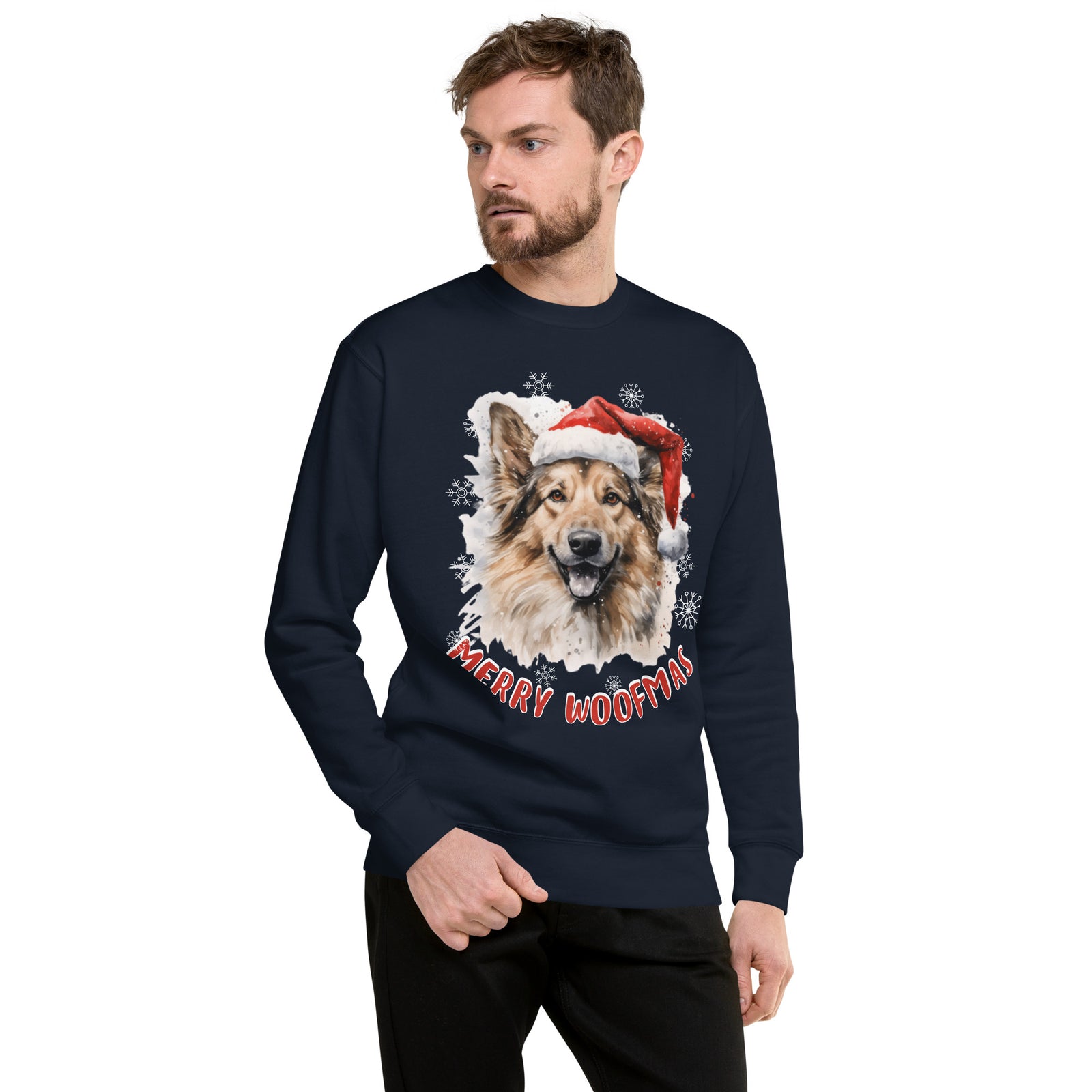 Unisex Premium Sweatshirt German Shepherd - Merry Woofmas