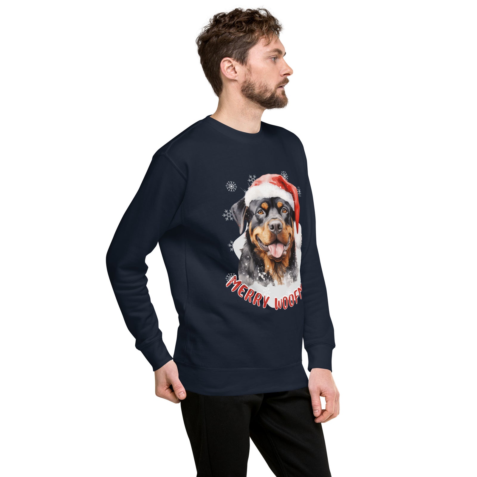Unisex Premium Sweatshirt Rottweiler - Merry Woofmas