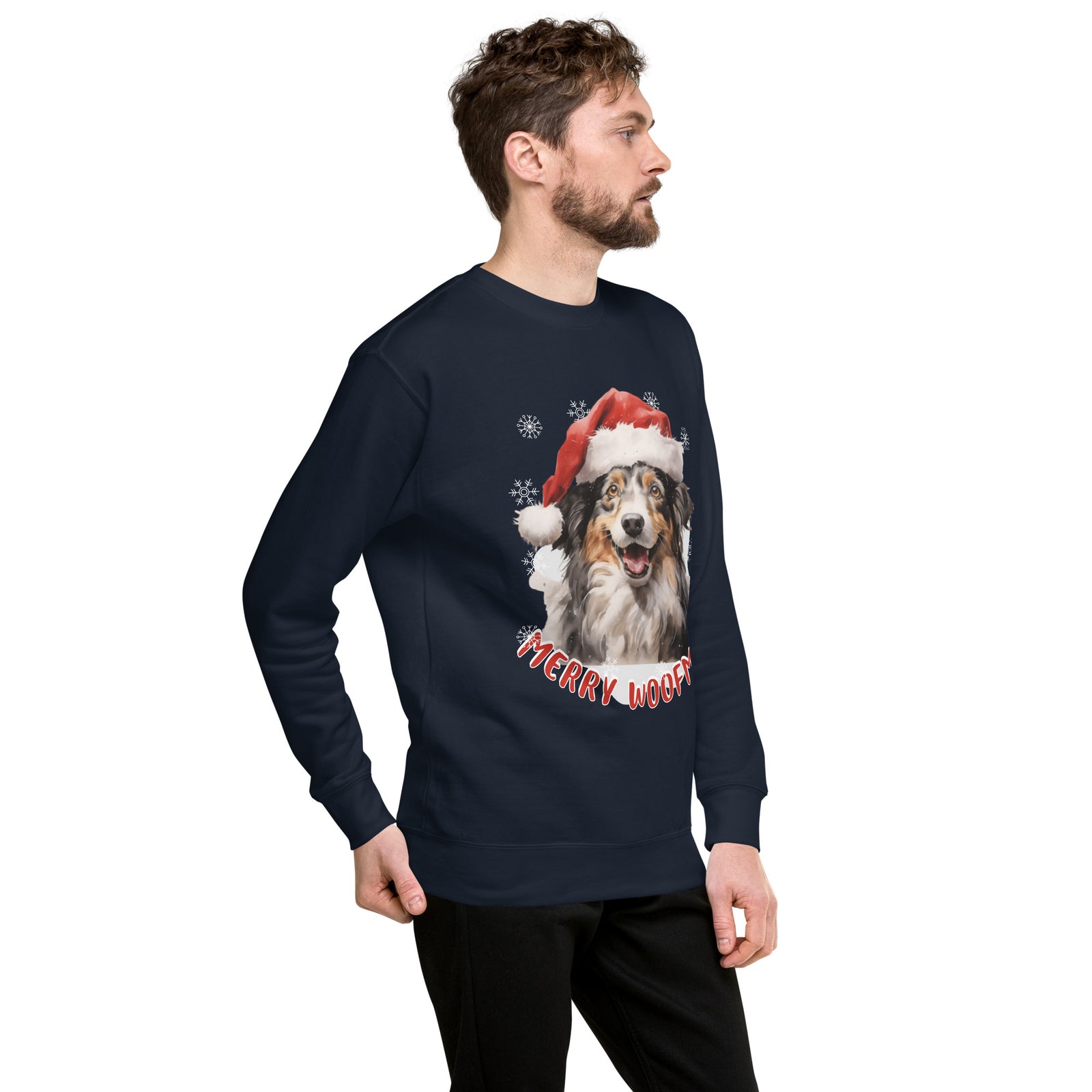 Unisex Premium Sweatshirt Border Collie - Merry Woofmas