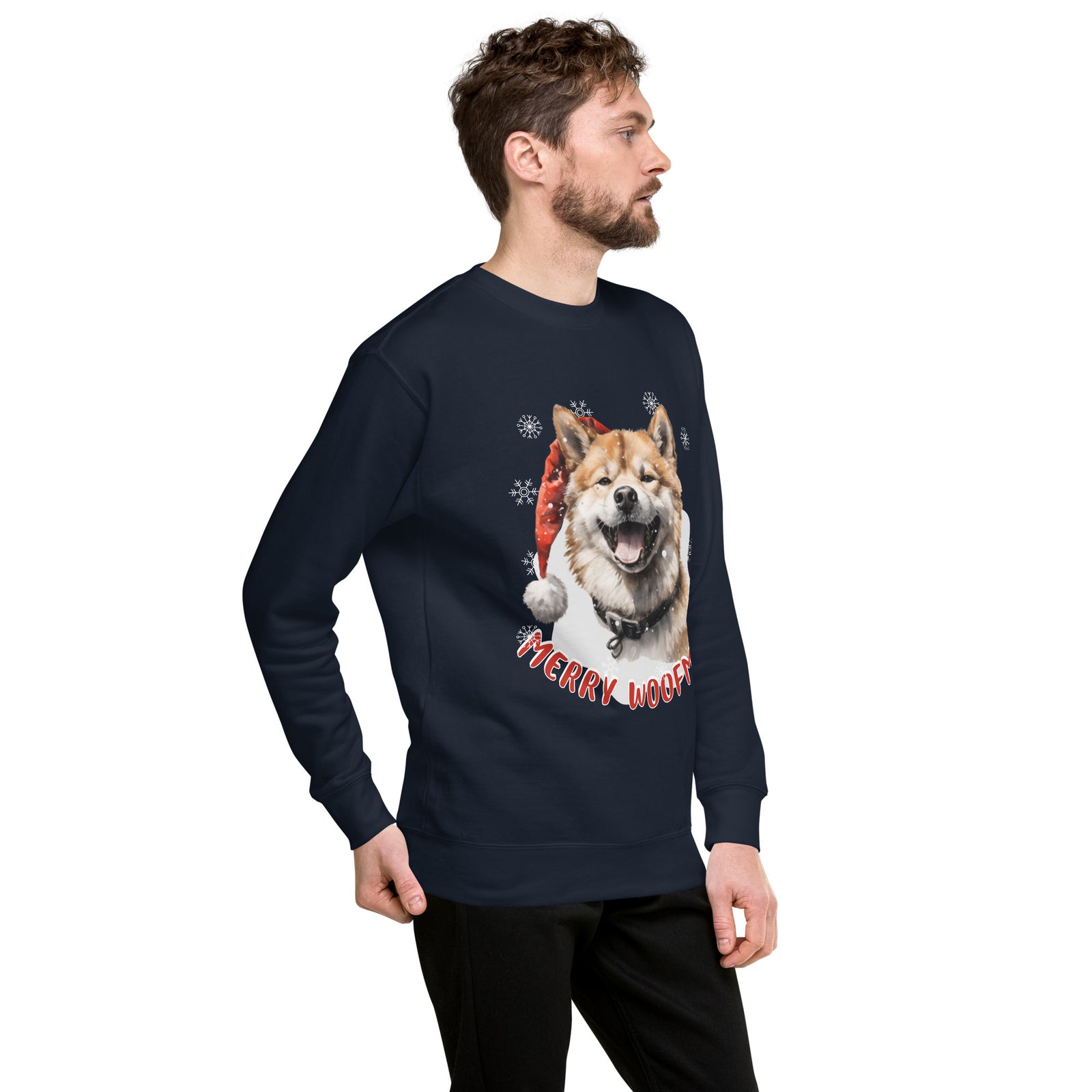Unisex Premium Sweatshirt Akita - Merry Woofmas