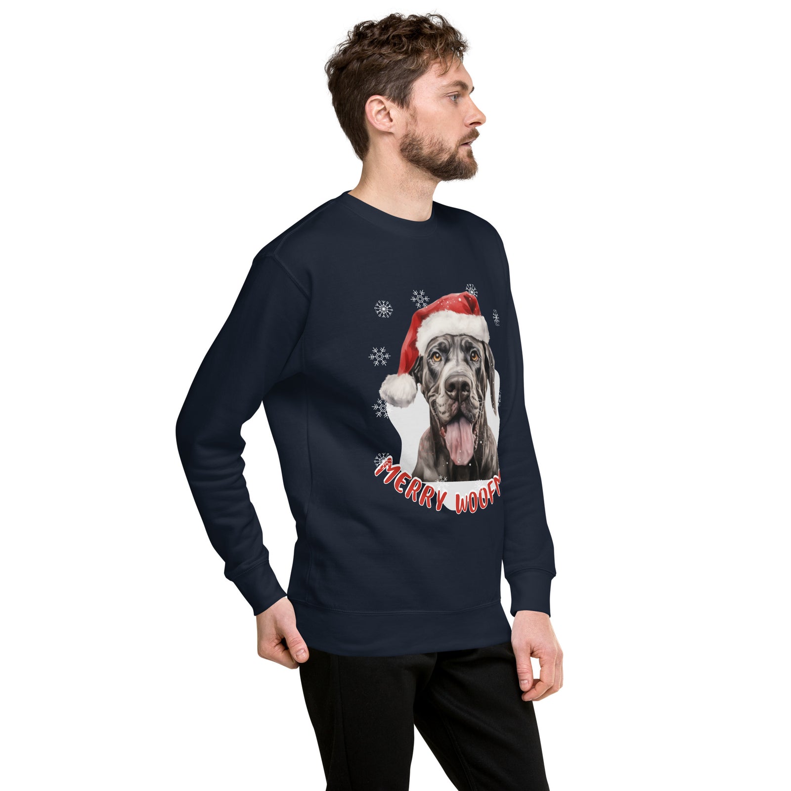 Unisex Premium Sweatshirt Great Dane - Merry Woofmas