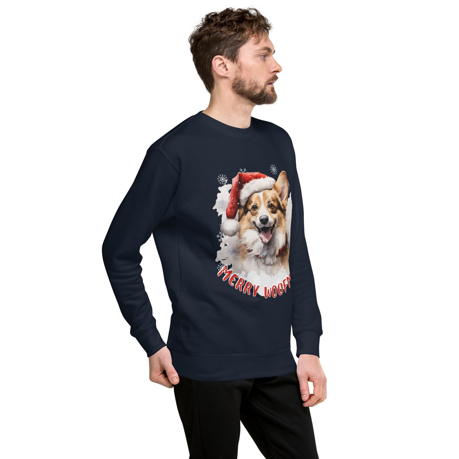 Unisex Premium Sweatshirt Pembroke Welsh Corgi - Merry Woofmas