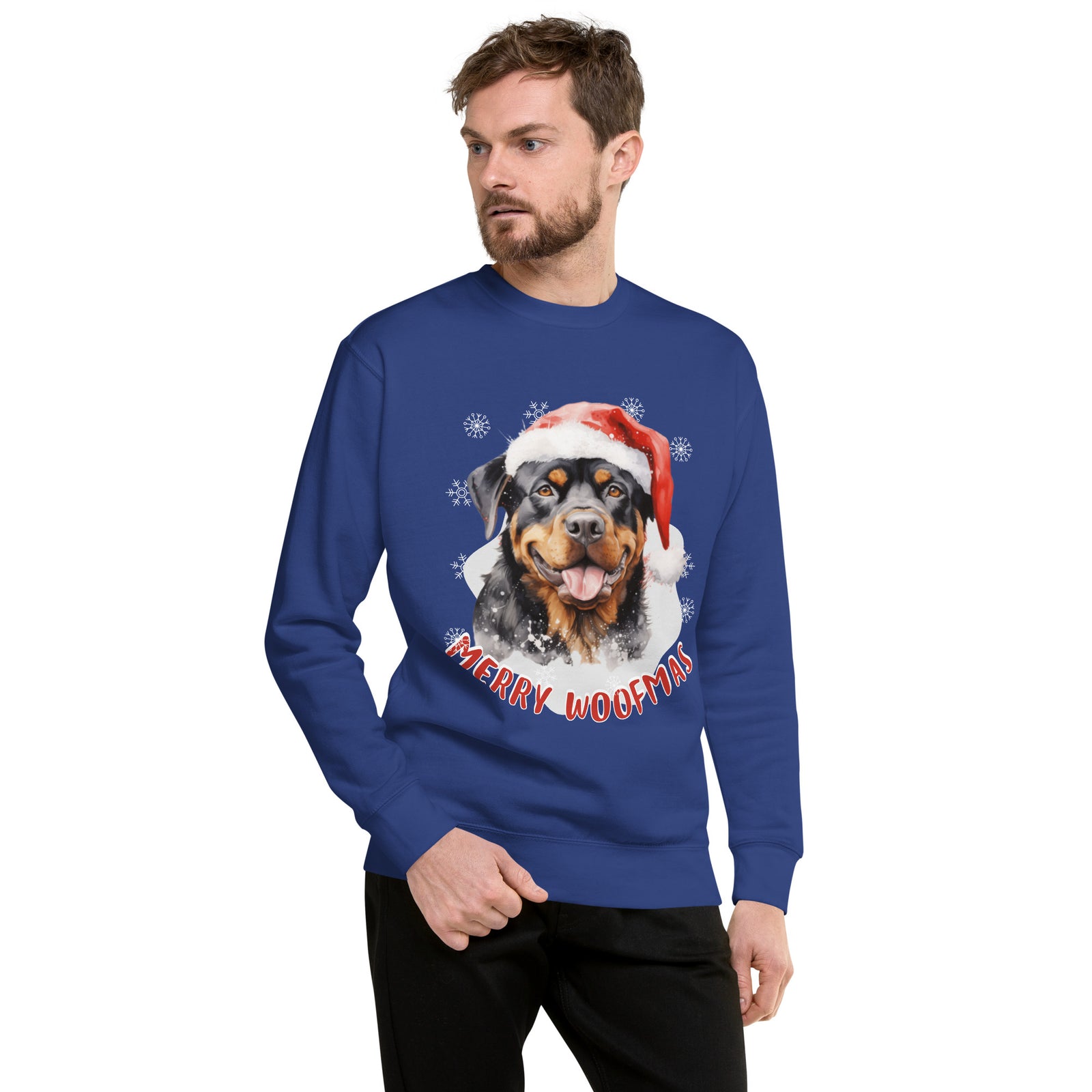 Unisex Premium Sweatshirt Rottweiler - Merry Woofmas