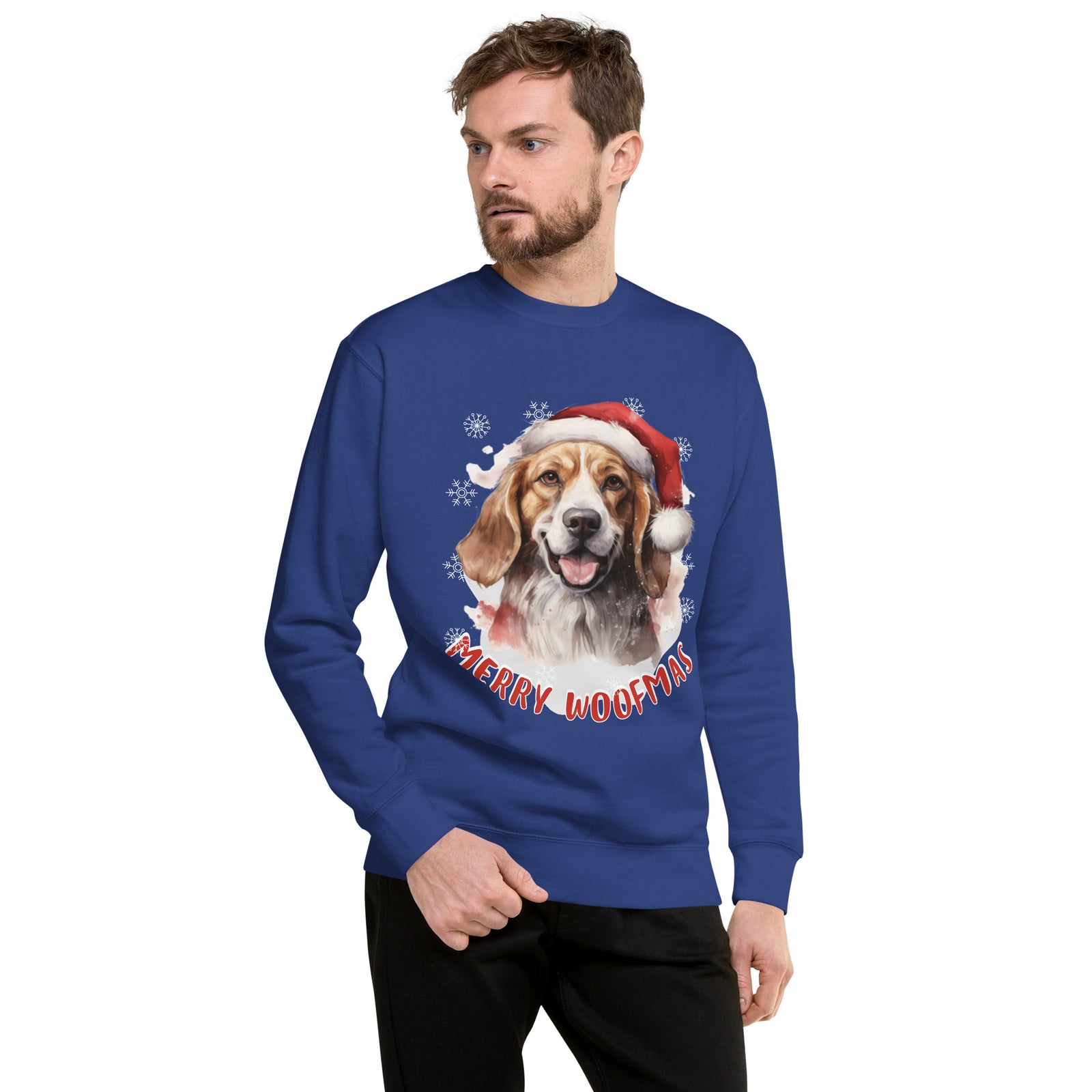 Unisex Premium Sweatshirt Beagle - Merry Woofmas