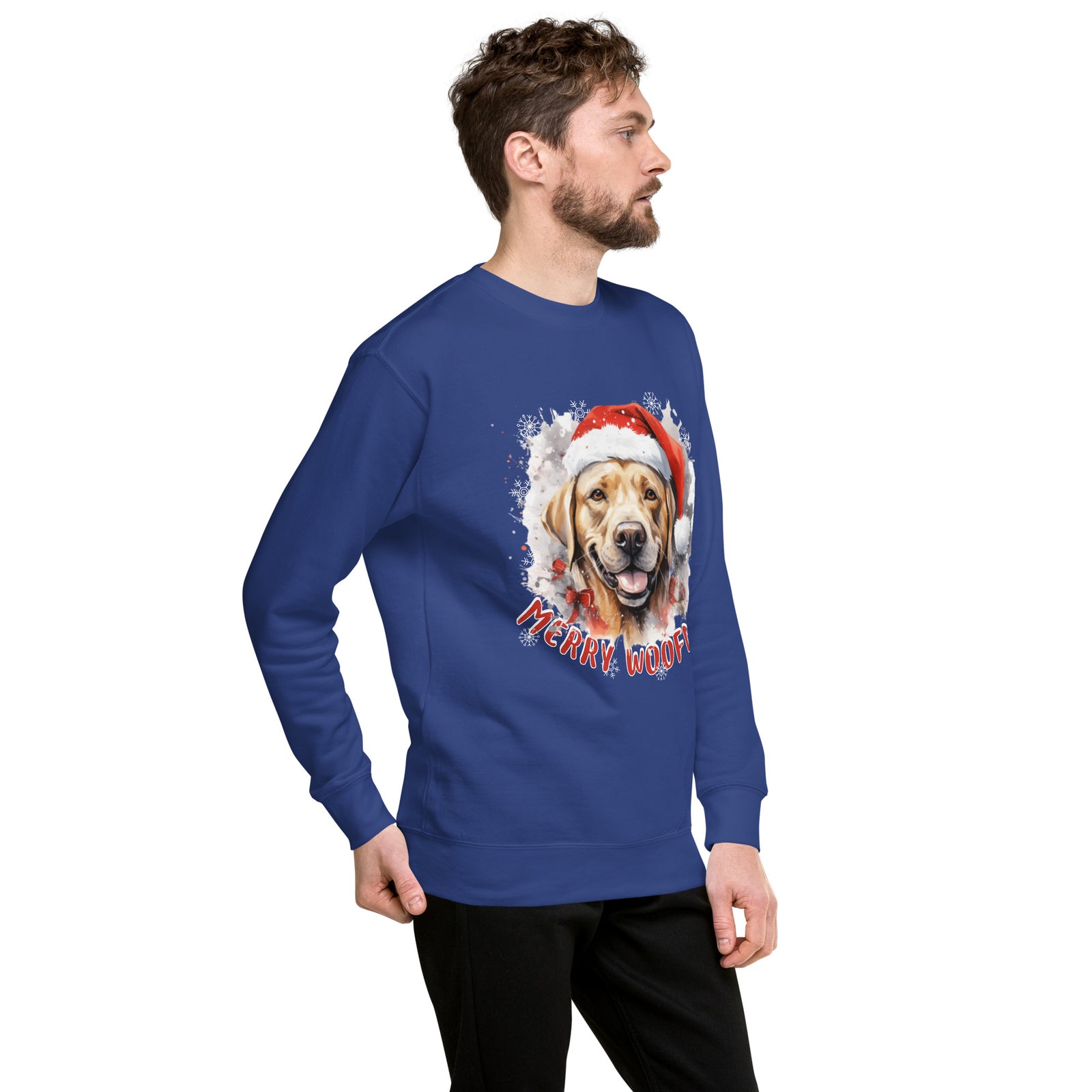 Unisex Premium Sweatshirt Labrador - Merry Woofmas