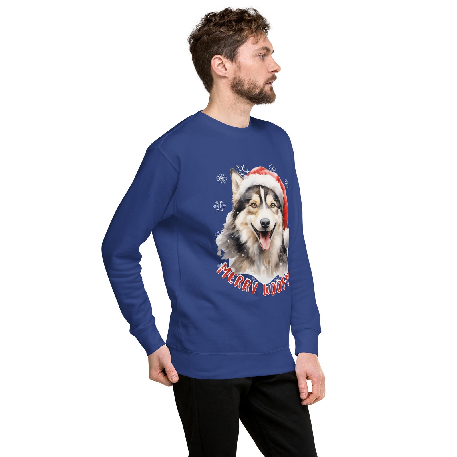Unisex Premium Sweatshirt Siberian Husky - Merry Woofmas