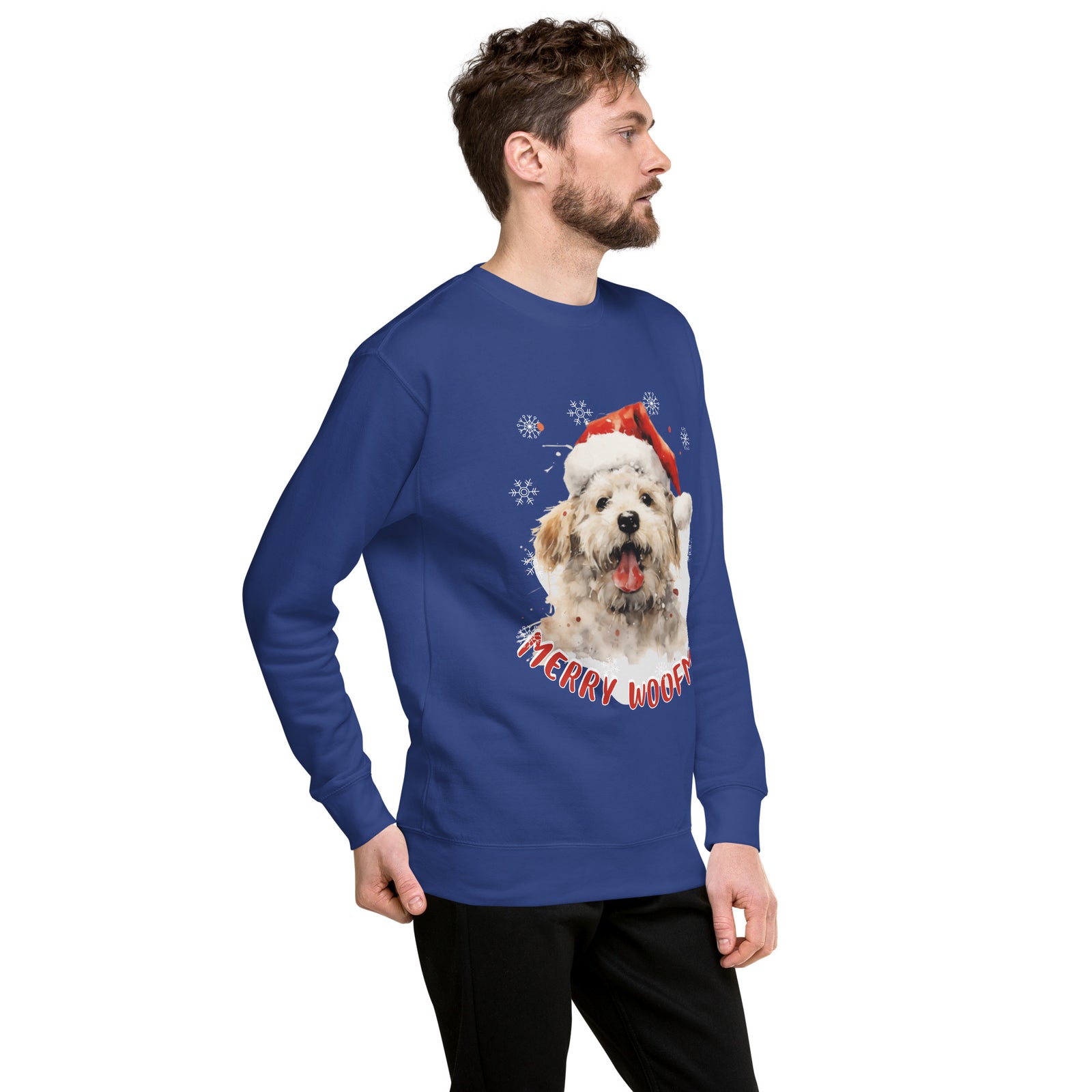 Unisex Premium Sweatshirt Bichon Frise - Merry Woofmas