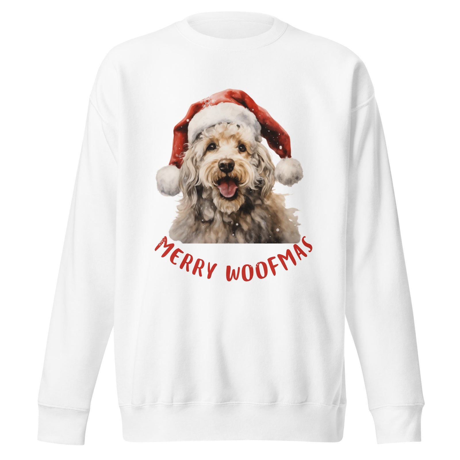 Unisex Premium Sweatshirt Poodle - Merry Woofmas
