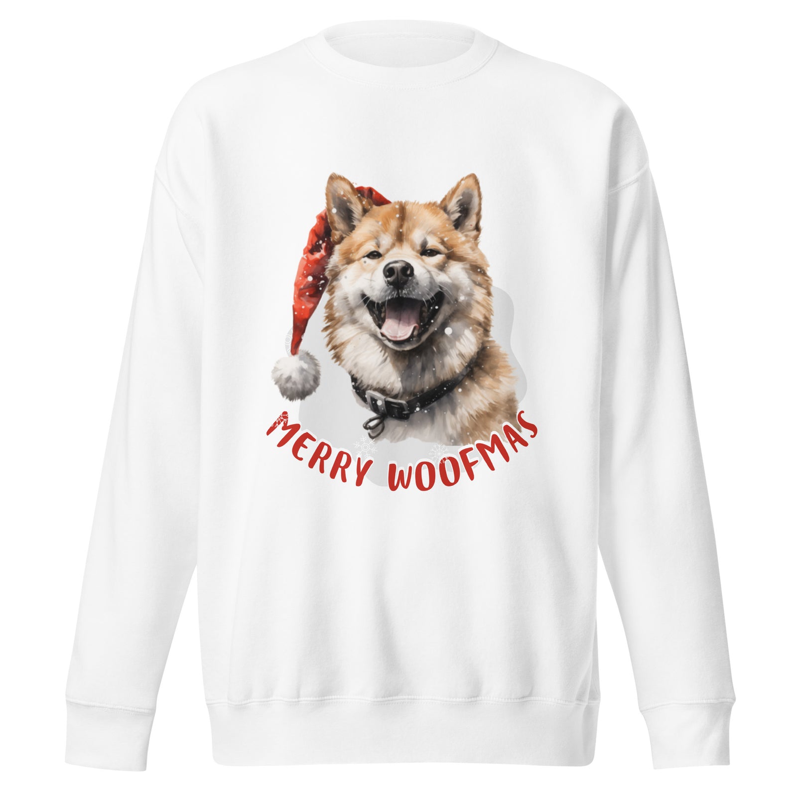 Unisex Premium Sweatshirt Akita - Merry Woofmas